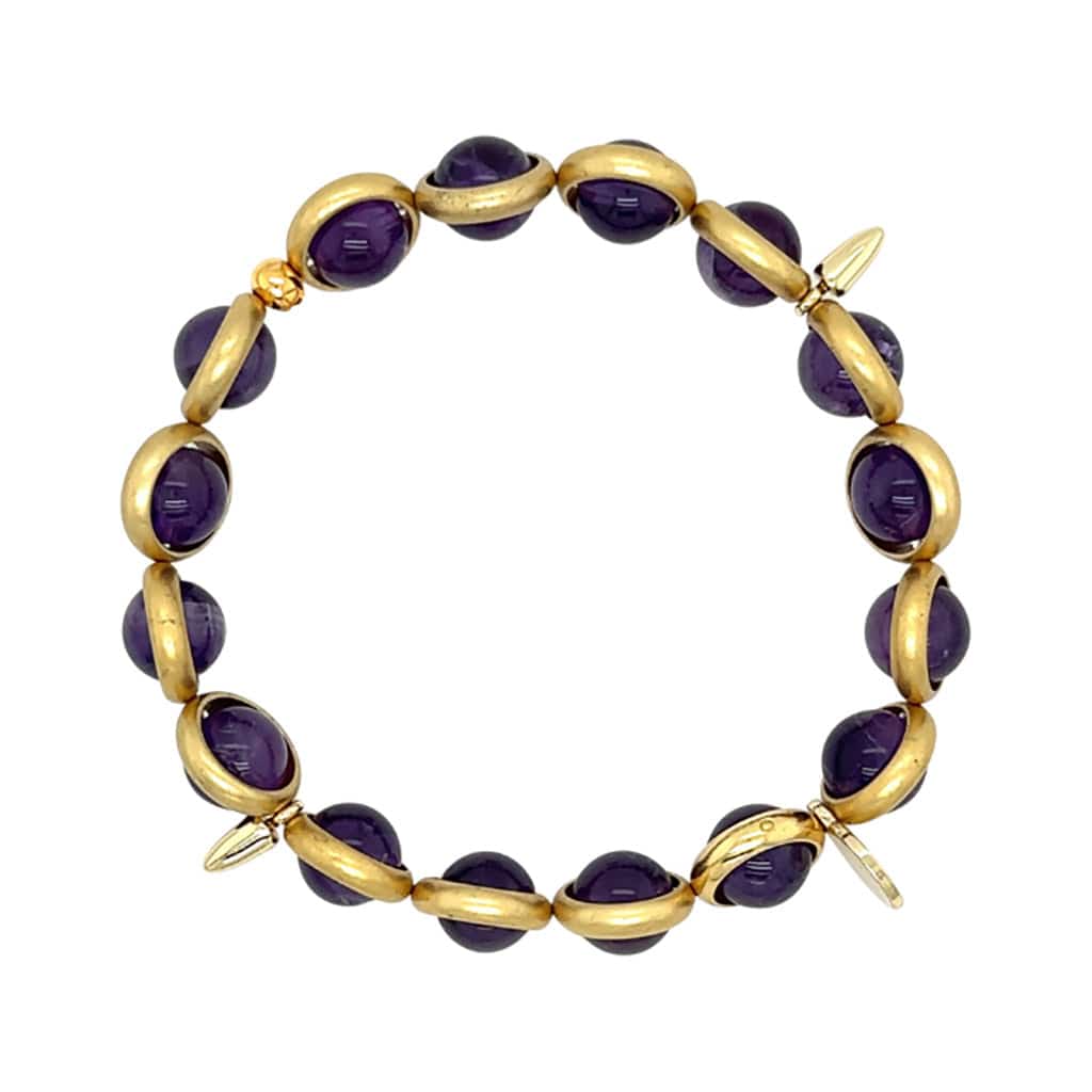 BRETT LAUREN Bracelets Amethyst Gemstone Bead Bracelet