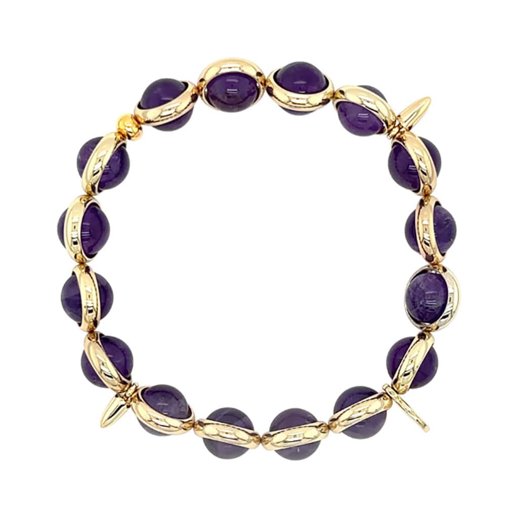 BRETT LAUREN Bracelets Amethyst Gemstone Bead Bracelet
