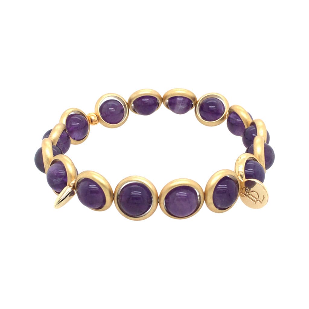 BRETT LAUREN Bracelets Amethyst Gemstone Bead Bracelet
