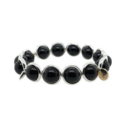 BRETT LAUREN Bracelets Black Tourmaline Gemstone Bead Bracelet 10 mm