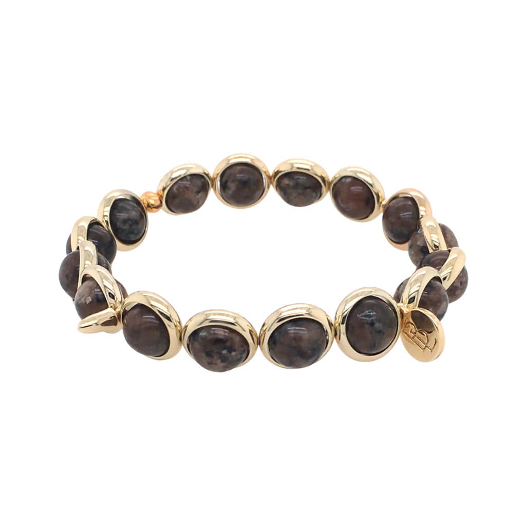 BRETT LAUREN Bracelets Brown Obsidian Gemstone Bead Bracelet