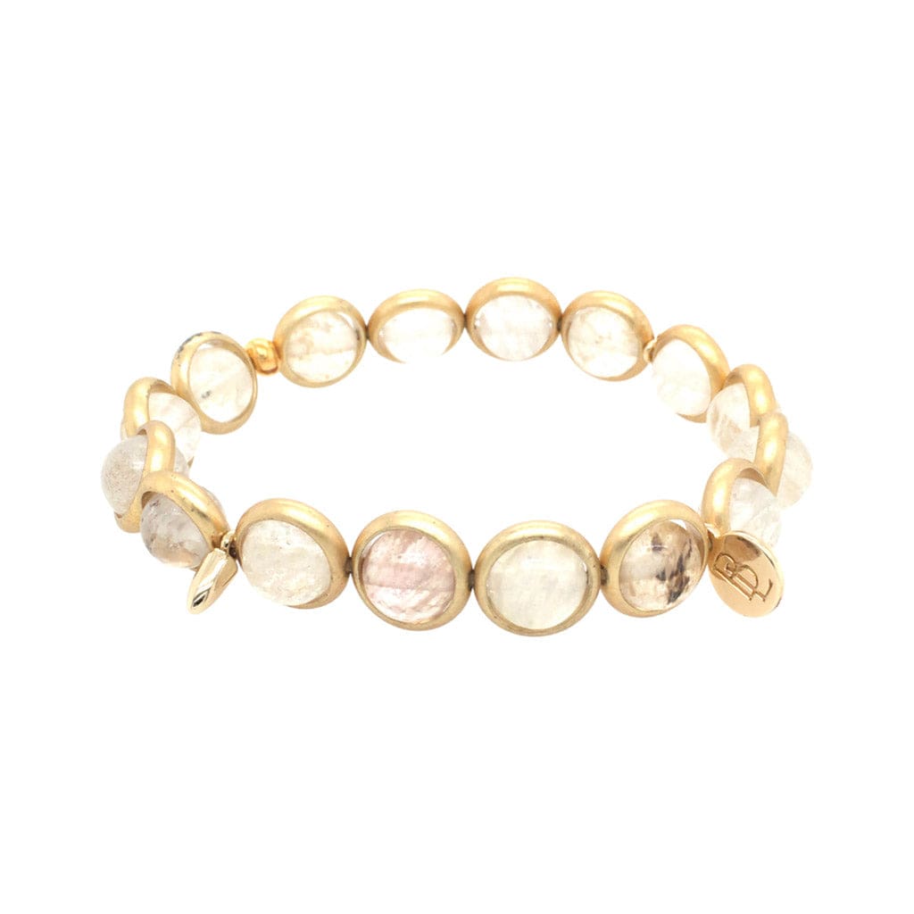 BRETT LAUREN Bracelets Clear Quartz Gemstone Bead Bracelet