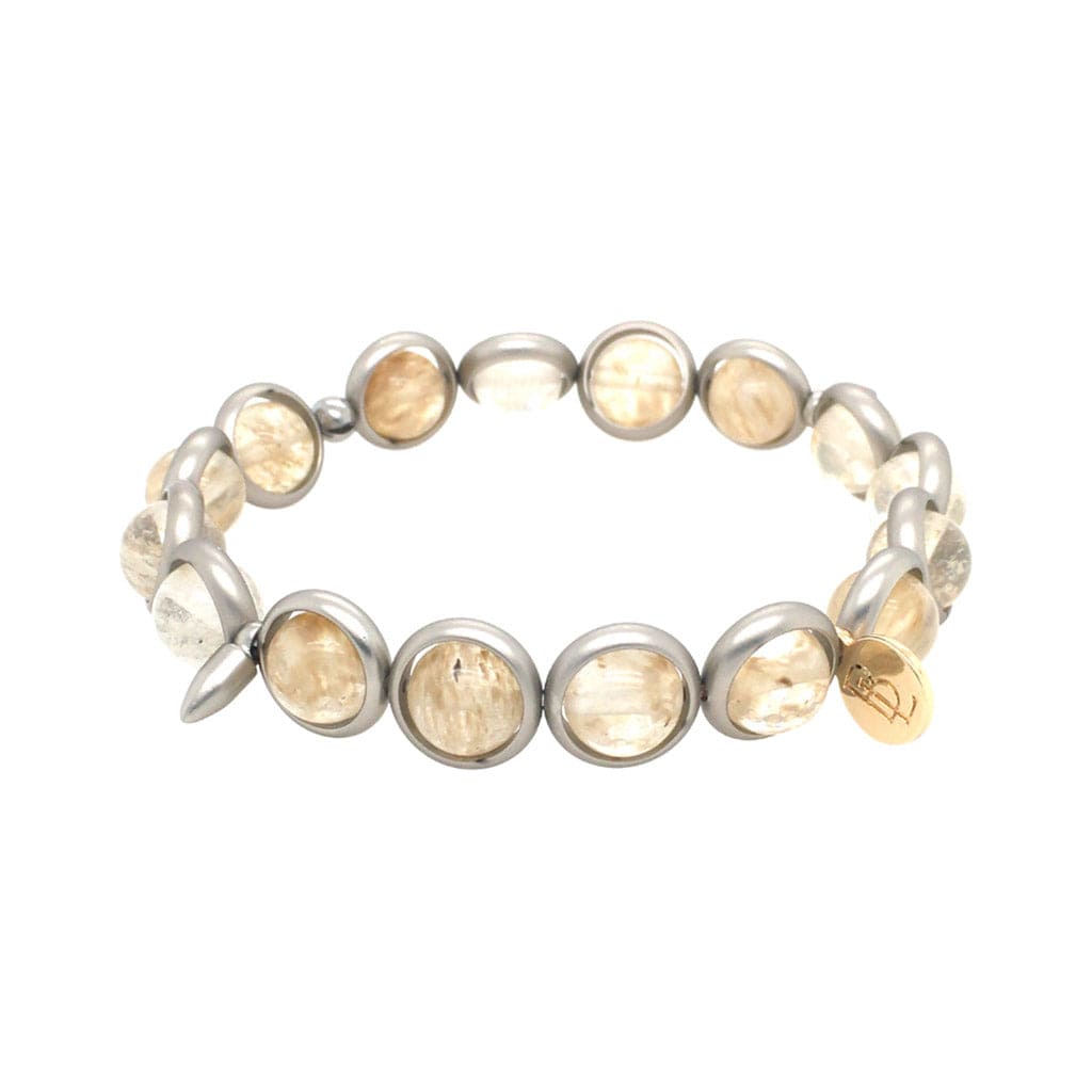 BRETT LAUREN Bracelets Clear Quartz Gemstone Bead Bracelet