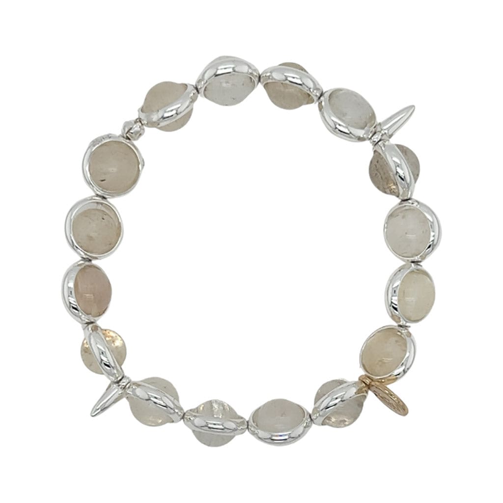 BRETT LAUREN Bracelets Clear Quartz Gemstone Bead Bracelet