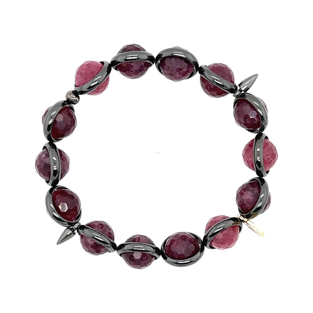BRETT LAUREN Bracelets Garnet Jade Gemstone Bead Bracelet