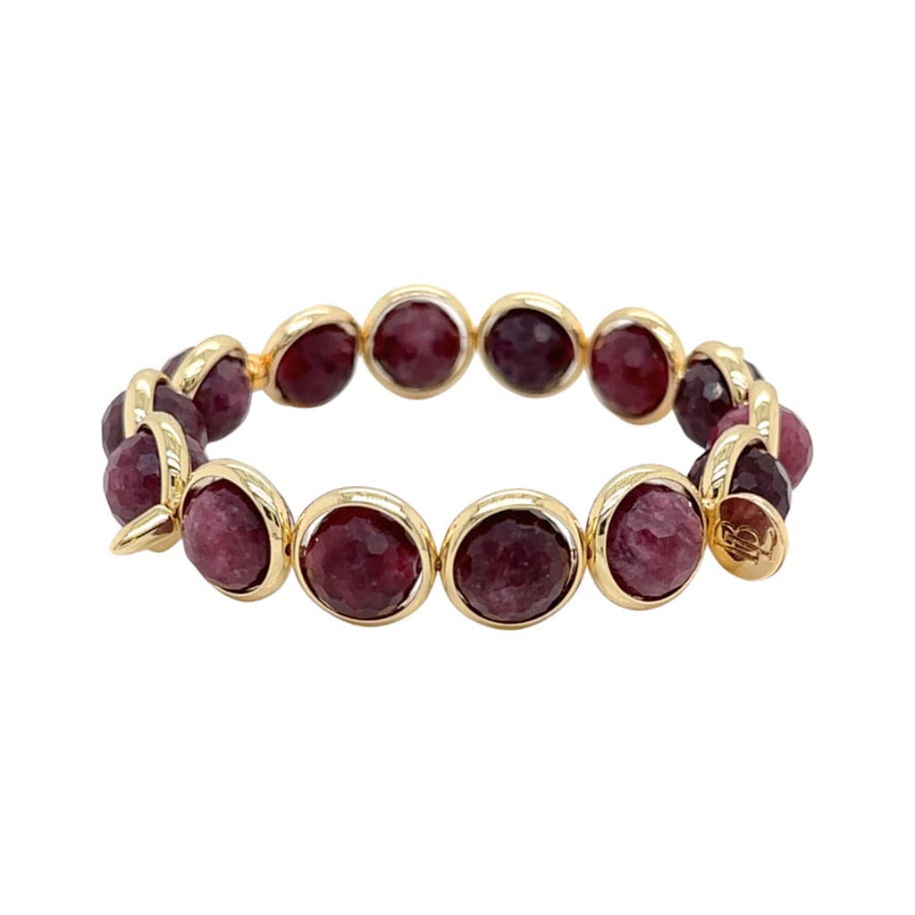 BRETT LAUREN Bracelets Garnet Jade Gemstone Bead Bracelet