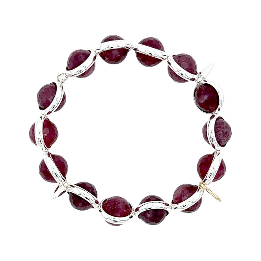 BRETT LAUREN Bracelets Garnet Jade Gemstone Bead Bracelet