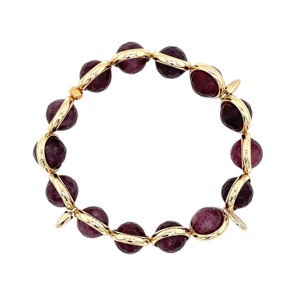 BRETT LAUREN Bracelets Garnet Jade Gemstone Bead Bracelet