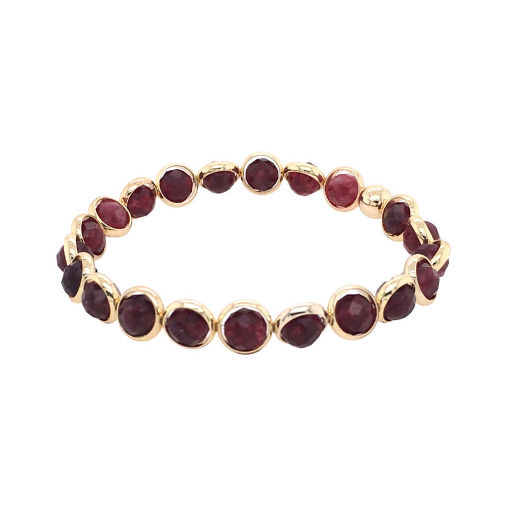 BRETT LAUREN Bracelets Garnet Jade Mini Gemstone Bead Bracelet (website only)