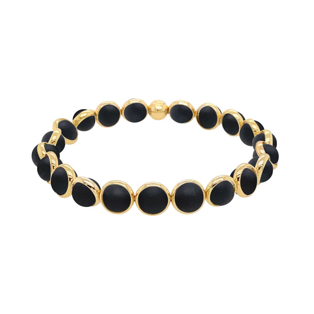 BRETT LAUREN Bracelets Gold / S/M Matte Onyx Mini Gemstone Bead Bracelet (website only) 6 mm