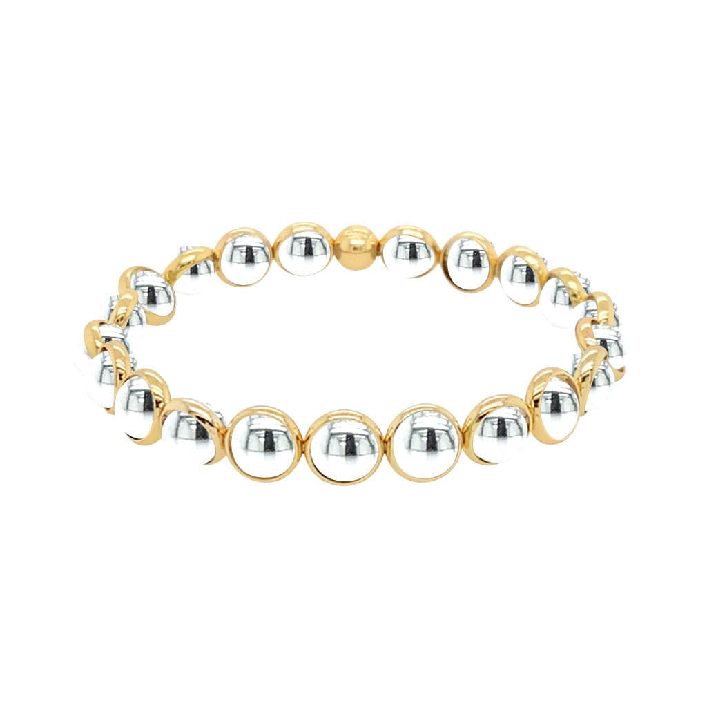 BRETT LAUREN Natalie Gold and Silver Mini Bead Bracelet (website