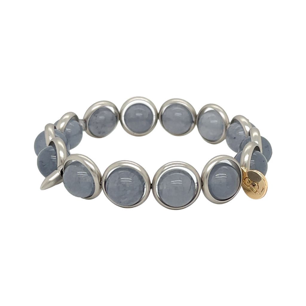 BRETT LAUREN Bracelets Grey Agate Gemstone Bead Bracelet