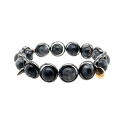 BRETT LAUREN Bracelets Grey Opal Gemstone Bead Bracelet 10 mm