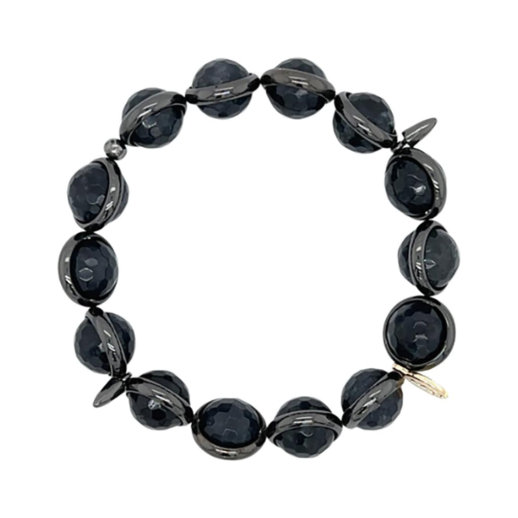BRETT LAUREN Bracelets Inky Jade Gemstone Bead Bracelet