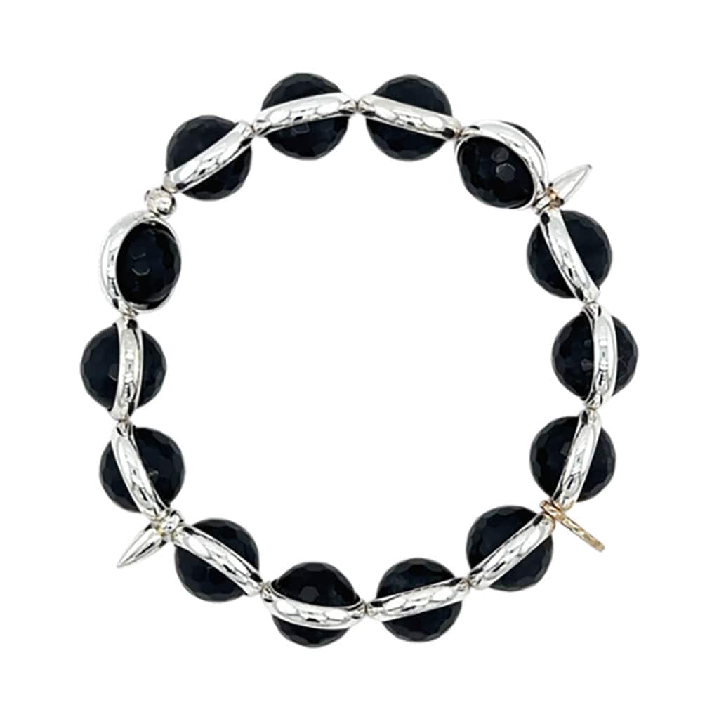 BRETT LAUREN Bracelets Inky Jade Gemstone Bead Bracelet