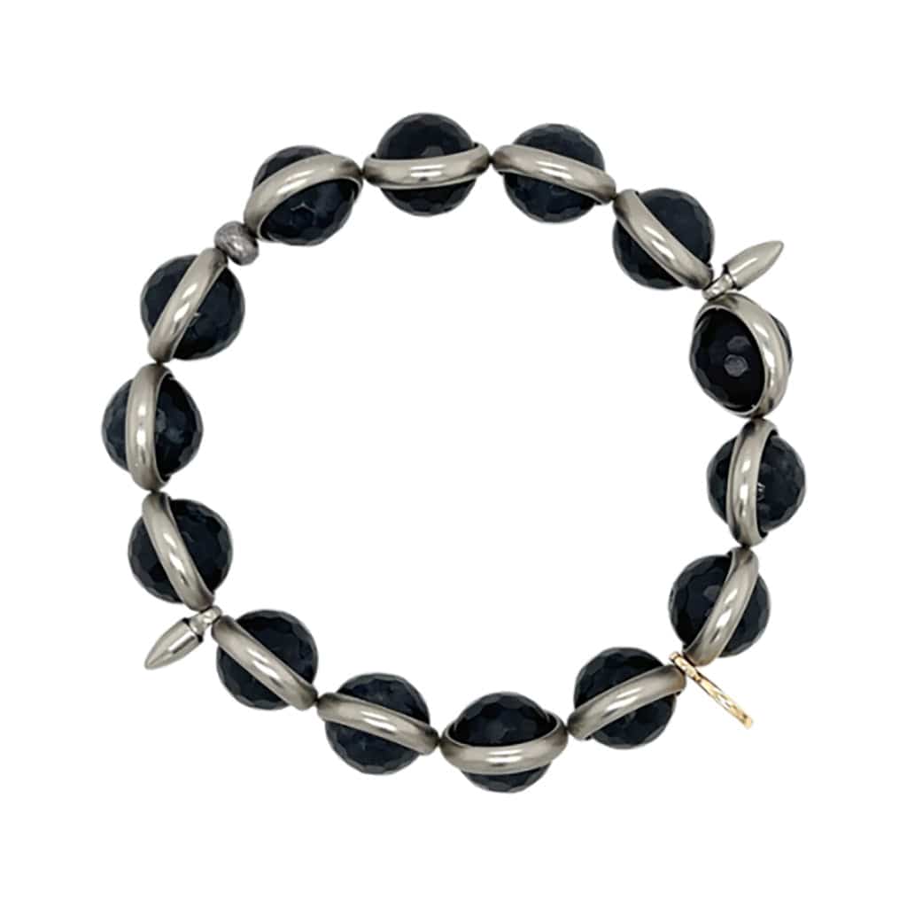 BRETT LAUREN Bracelets Inky Jade Gemstone Bead Bracelet