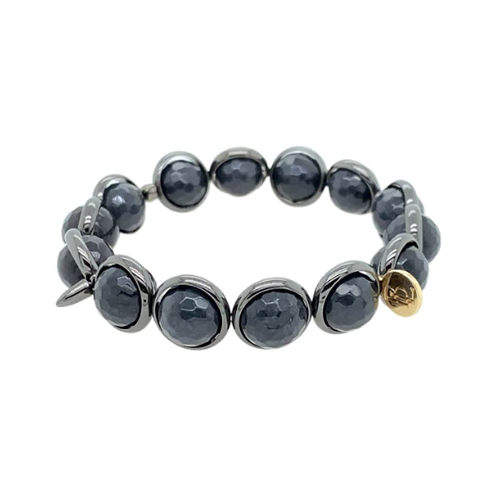 BRETT LAUREN Bracelets Inky Jade Gemstone Bead Bracelet