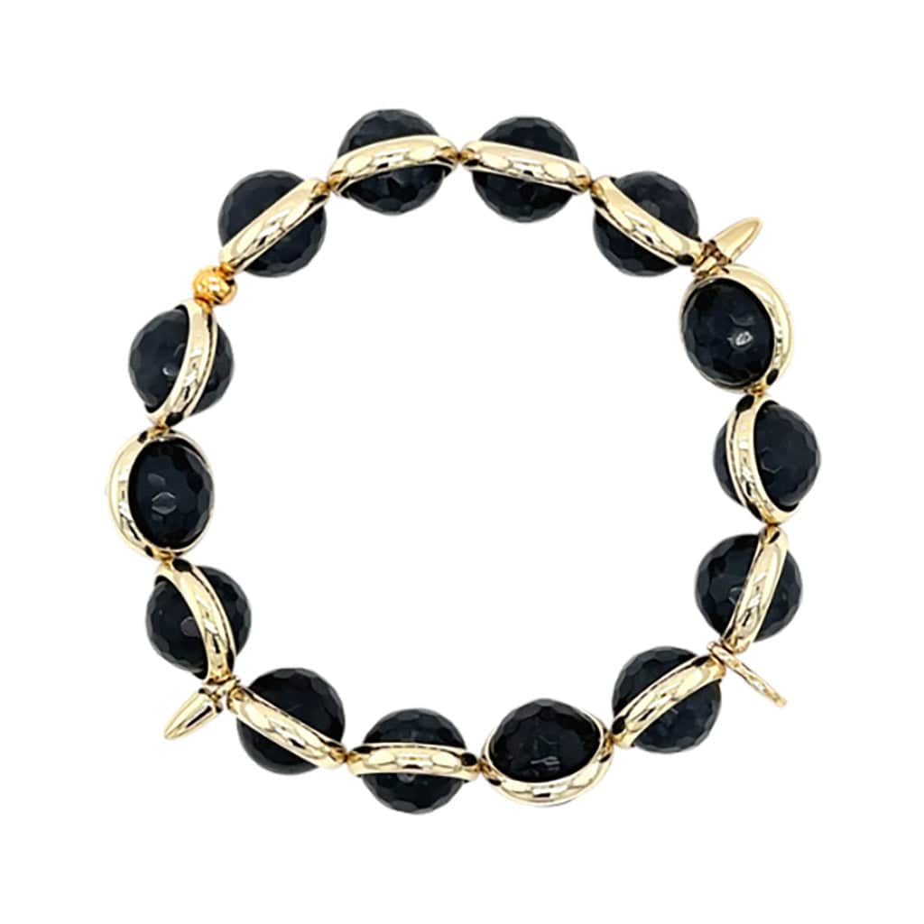 BRETT LAUREN Bracelets Inky Jade Gemstone Bead Bracelet