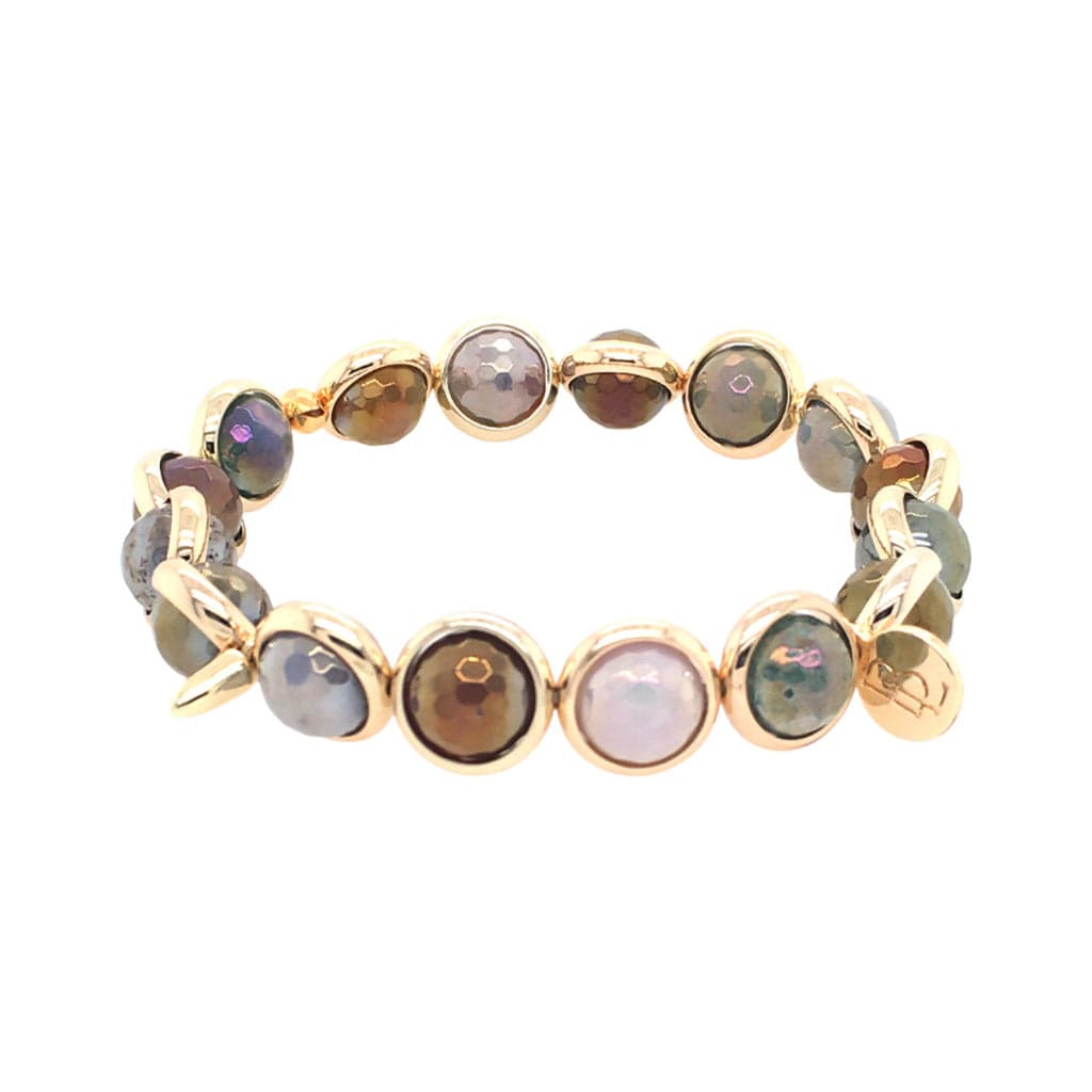 BRETT LAUREN Bracelets Mystic Indian Agate Gemstone Bead Bracelet