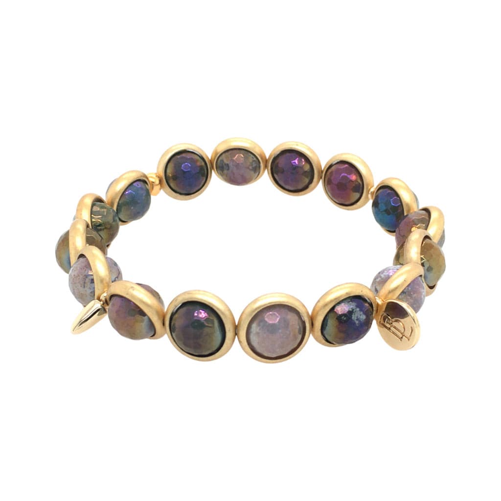 BRETT LAUREN Bracelets Mystic Indian Agate Gemstone Bead Bracelet