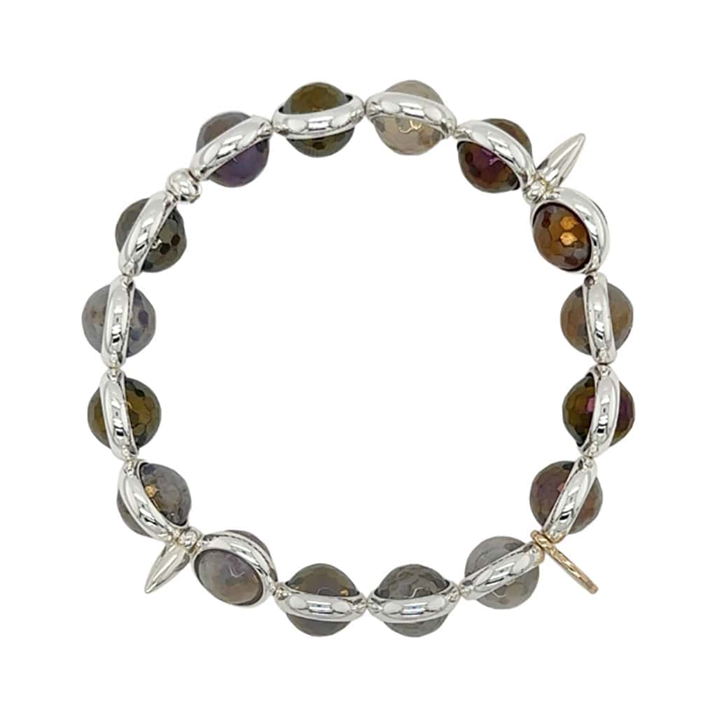 BRETT LAUREN Bracelets Mystic Indian Agate Gemstone Bead Bracelet