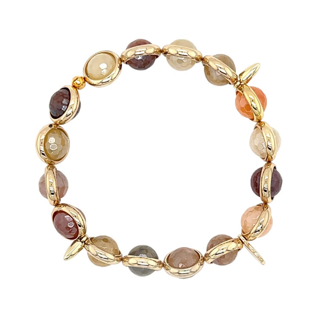 BRETT LAUREN Bracelets Mystic Rutilated Quartz Gemstone Bead Bracelet
