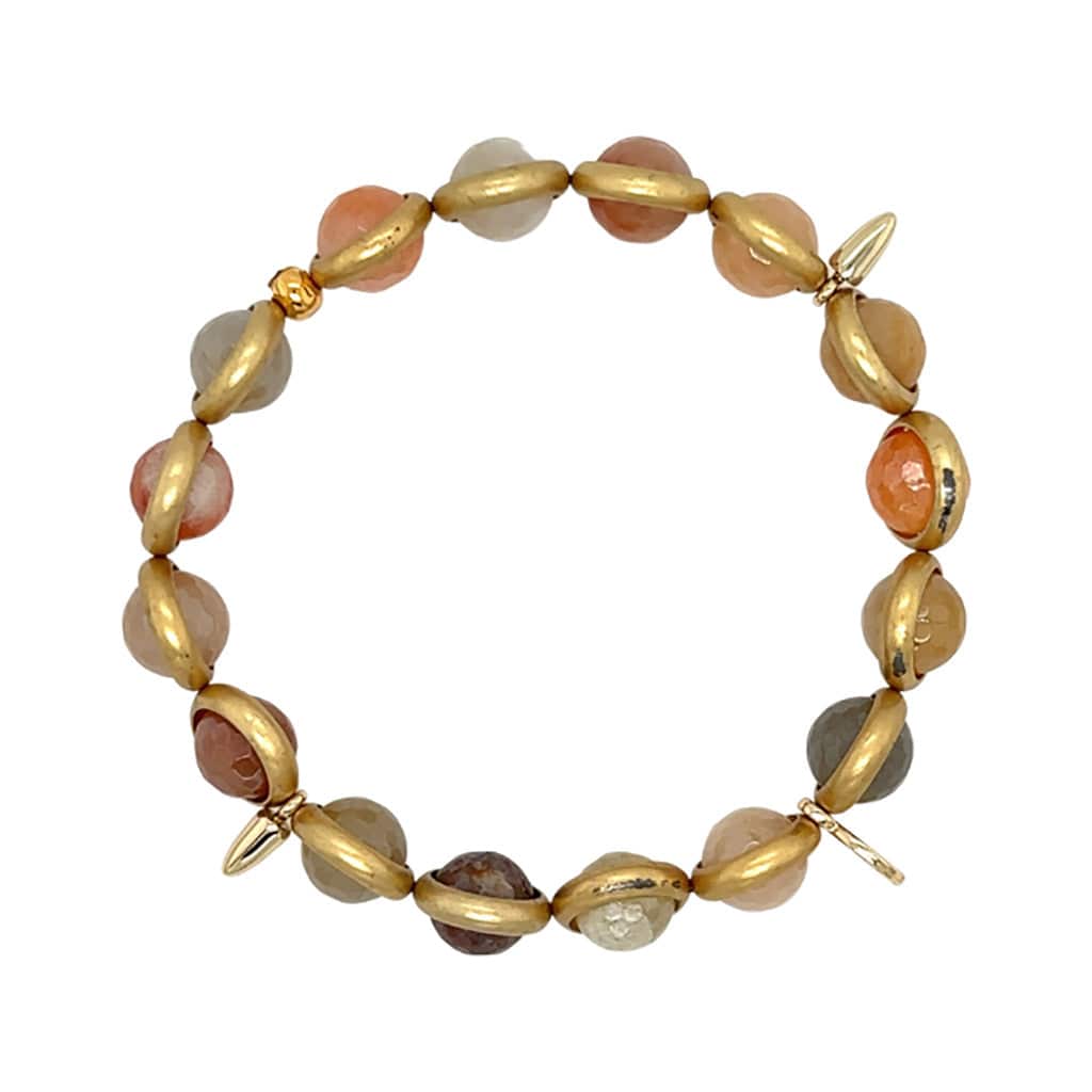 BRETT LAUREN Bracelets Mystic Rutilated Quartz Gemstone Bead Bracelet