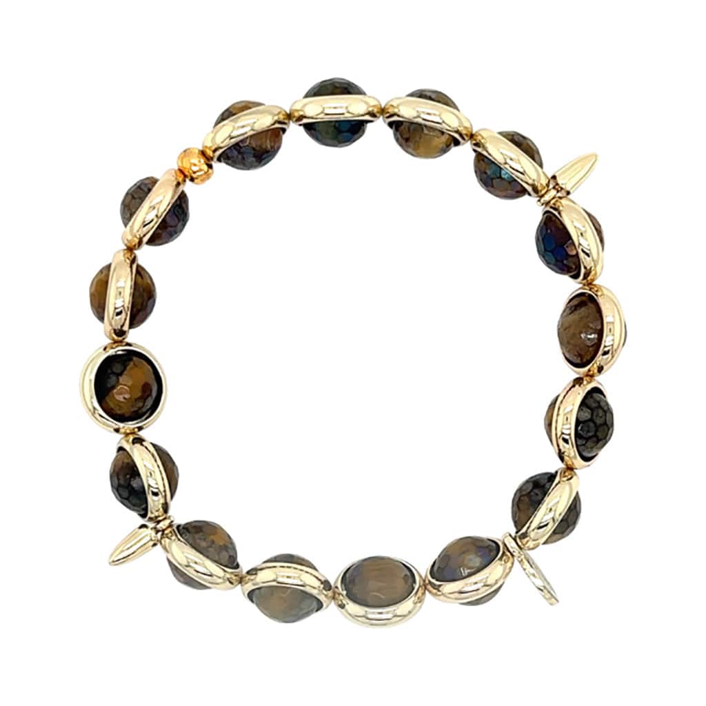 BRETT LAUREN Bracelets Mystic Tiger Eye Gemstone Bead Bracelet b