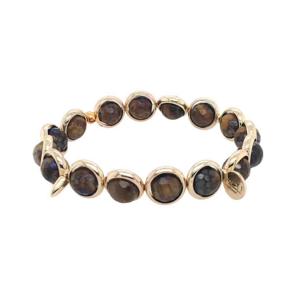 BRETT LAUREN Bracelets Mystic Tiger Eye Gemstone Bead Bracelet b