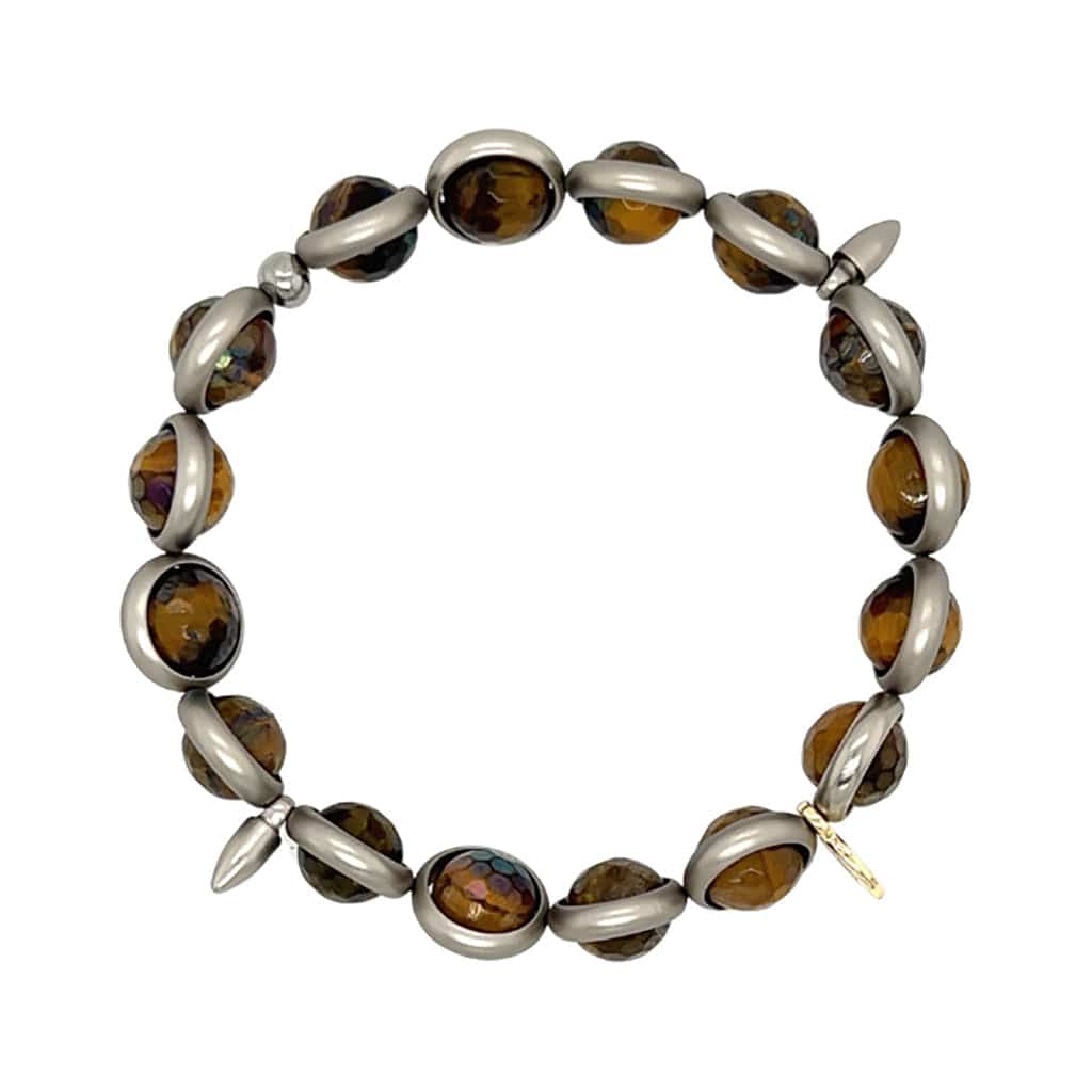 BRETT LAUREN Bracelets Mystic Tiger Eye Gemstone Bead Bracelet b