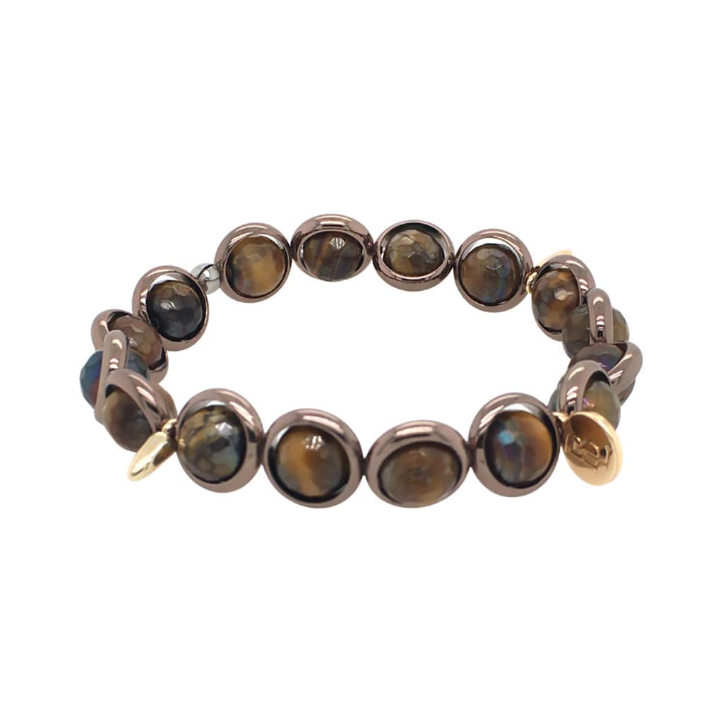 BRETT LAUREN Bracelets Mystic Tiger Eye Gemstone Bead Bracelet b