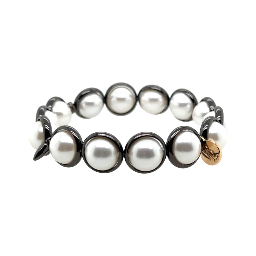 BRETT LAUREN BRACELETS Shell Pearl Gemstone Bead Bracelet 10 mm