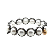 BRETT LAUREN BRACELETS Shell Pearl Gemstone Bead Bracelet 10 mm