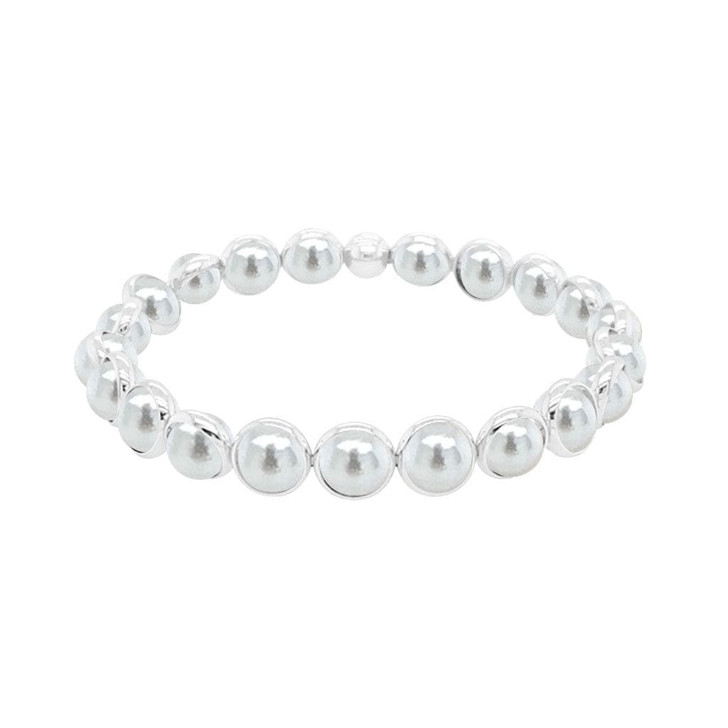 BRETT LAUREN Bracelets Shell Pearl Mini Gemstone Bead Bracelet (website only) 6 mm