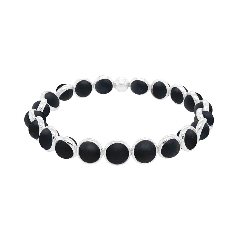 BRETT LAUREN Bracelets Silver / S/M Matte Onyx Mini Gemstone Bead Bracelet (website only) 6 mm