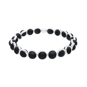 BRETT LAUREN Bracelets Silver / S/M Matte Onyx Mini Gemstone Bead Bracelet (website only) 6 mm