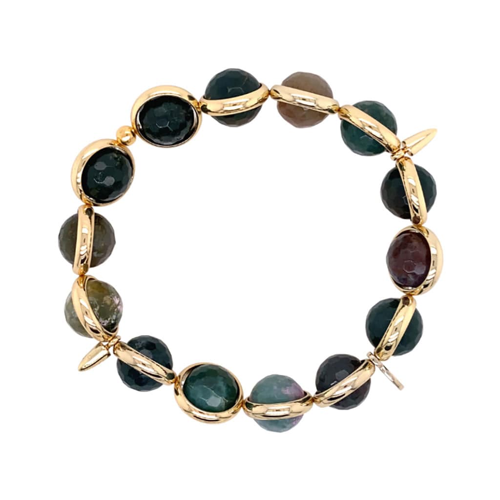BRETT LAUREN Bracelets Indian Agate Gemstone Bead Bracelet