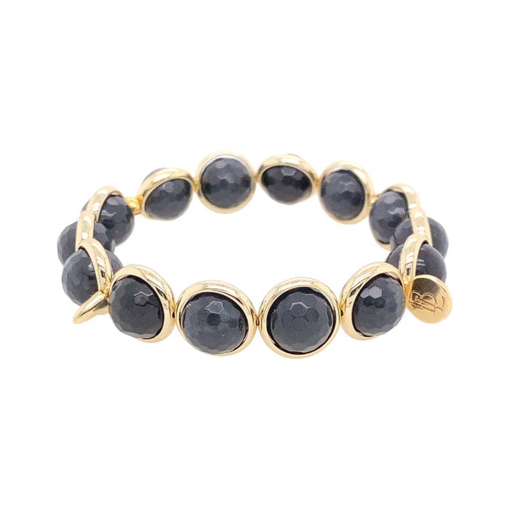 BRETT LAUREN Bracelets Inky Jade Gemstone Bead Bracelet