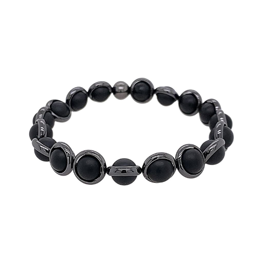 Men's MATTE ONYX Beaded Bracelet - One Size Fits All