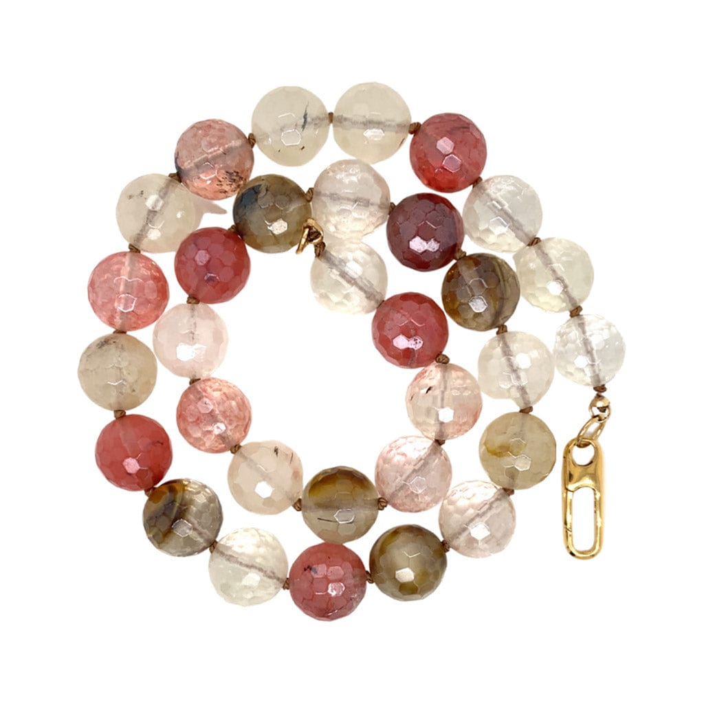 BRETT LAUREN Necklaces Cherry Amber Quartz Silk Knotted Necklace