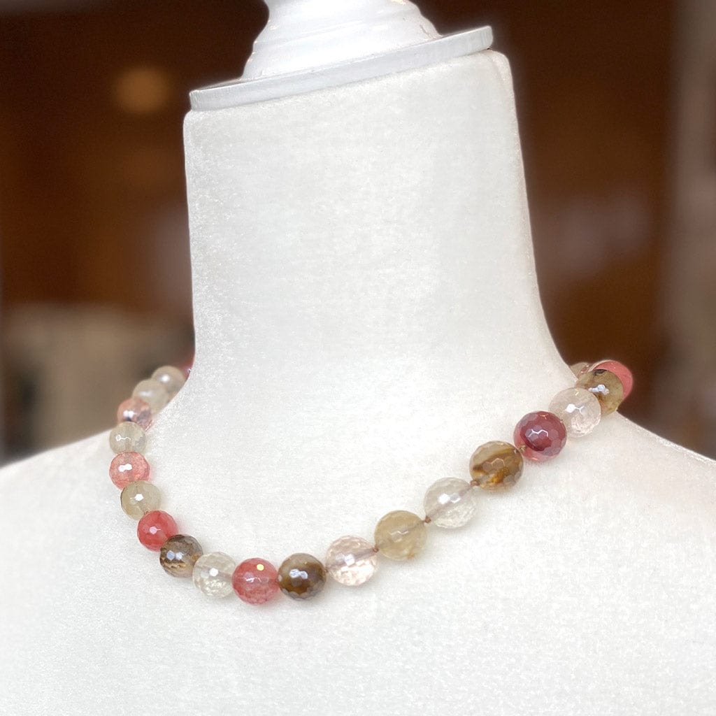 BRETT LAUREN Necklaces Cherry Amber Quartz Silk Knotted Necklace