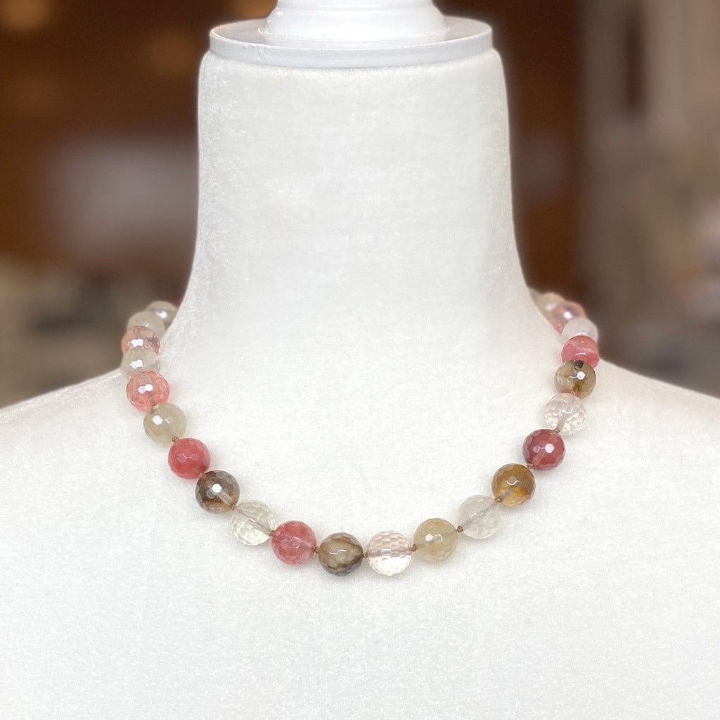 BRETT LAUREN Necklaces Cherry Amber Quartz Silk Knotted Necklace