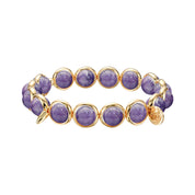 Amethyst Polished Gemstone Bead Bracelet 8 mm