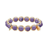 Amethyst Polished Gemstone Bead Bracelet 8 mm