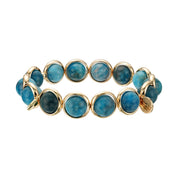 Apatite Polished Gemstone Bead Bracelet 10 mm