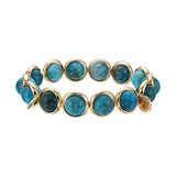 Apatite Polished Gemstone Bead Bracelet 10 mm