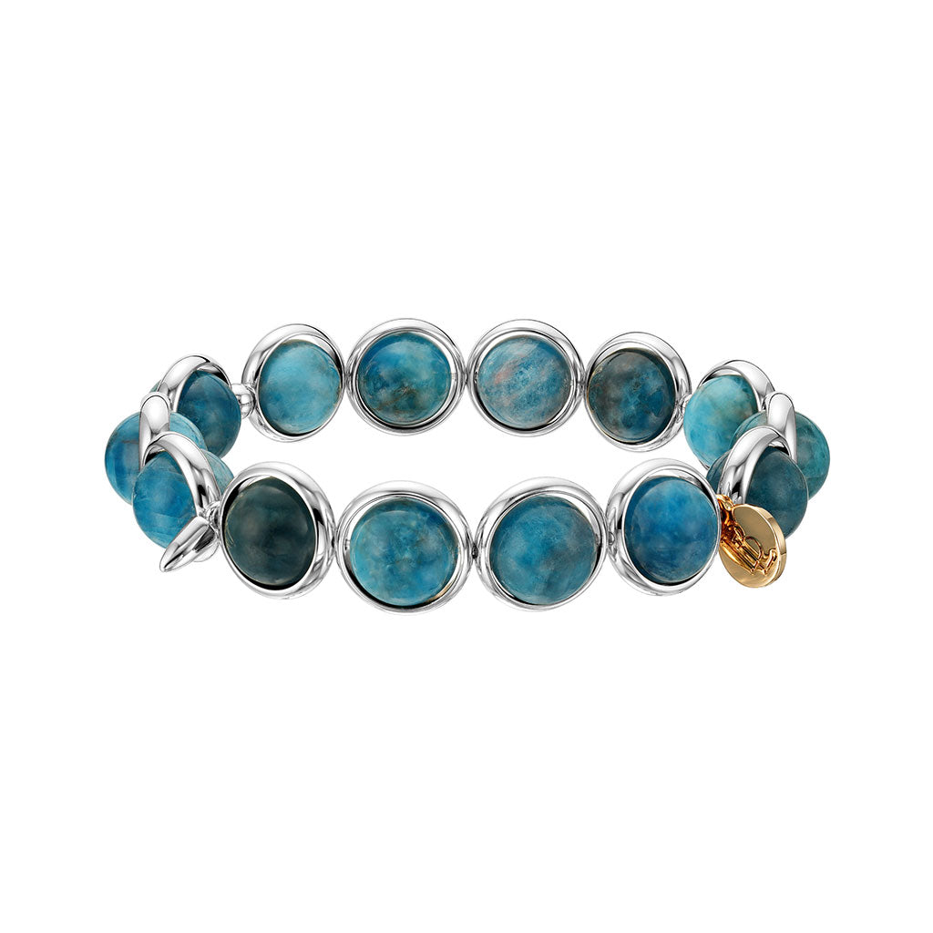 Apatite Polished Gemstone Bead Bracelet 10 mm