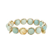 Aquamarine Gemstone Bead Bracelet 10 mm