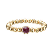 Berry Agate Single Gemstone Bead Bracelet