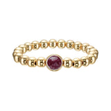 Berry Agate Single Gemstone Bead Bracelet